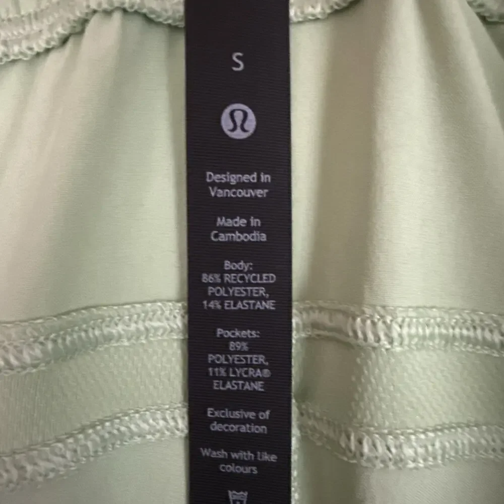 Lululemon Pace Breaker Shorts Men’s Small Delicate Mint 7 Inch Linerless
